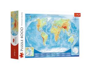 Puzzle Wielka Mapa Fizyczna Świata Trefl 4000el