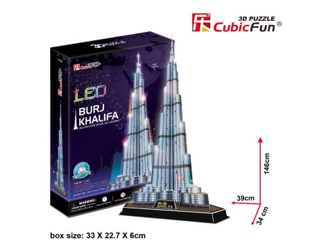 Puzzle 3D Burj Khalifa (Światło) od Cubic Fun - 3