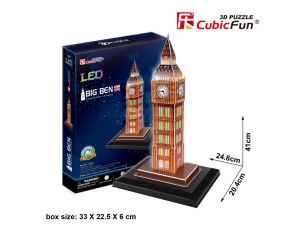 Puzzle 3D LED Zegar Big Ben od Cubic Fun