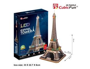 Puzzle 3D LED Wieża Eiffla od Cubic Fun