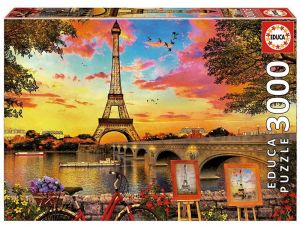 Puzzle Zachód Słońca W Paryżu 3000el Educa