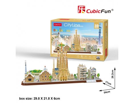 Puzzle 3D City Line Barcelona od Cubic Fun - 2
