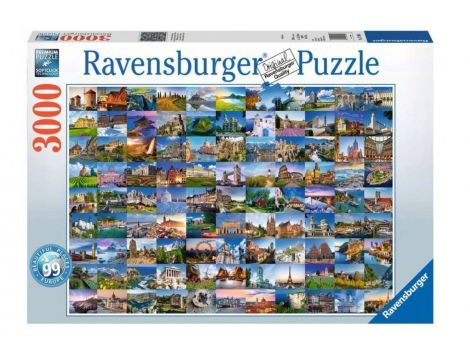 Puzzle 99 Pięknych Miejsc w Europie Ravensburger 3000el
