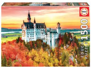 Puzzle Educa Jesień w Neuschwanstein Niemcy 1500el