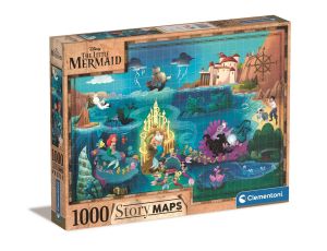 Puzzle 1000 el Story Maps Mała Syrenka Clementoni