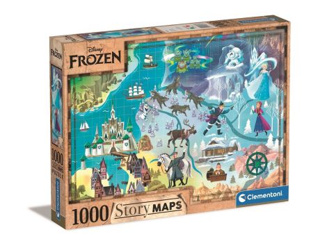 Puzzle 1000el Story Maps Kraina Lodu Clementoni 1