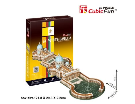 Puzzle 3D Bazylika Św. Piotra Cubic Fun - 2
