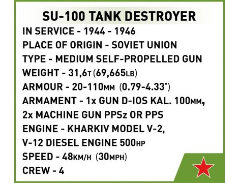 Zestaw Klocków Średnie Działo Samobieżne SU-100 - 11