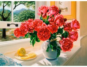 Puzzle Piwonie Kwiaty Castorland 3000el - image 2