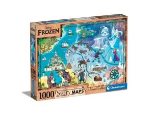 Puzzle Compact Disney Maps Frozen Clementoni 1000el
