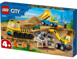 Klocki LEGO City Ciężarówki I Dźwig Z Kulą Wyburzeniową 60391 - image 2