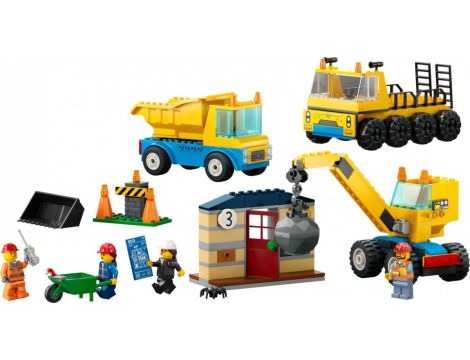 Klocki LEGO City Ciężarówki I Dźwig Z Kulą Wyburzeniową 60391 - 4