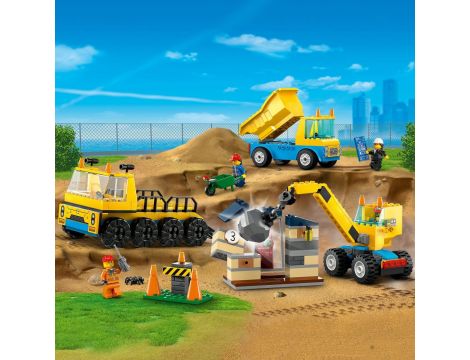 Klocki LEGO City Ciężarówki I Dźwig Z Kulą Wyburzeniową 60391 - 7