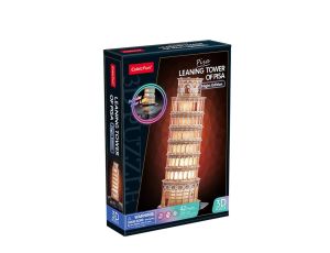 Puzzle 3D LED Krzywa wieża w Pizie Nocą od Cubic Fun