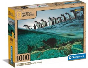 Puzzle Compact National Geographic Pingwiny Clementoni 1000el