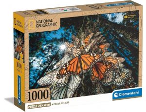 Puzzle Compact National Geographic Motyle Clementoni 1000el