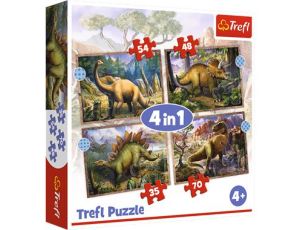 Puzzle 4w1 (35,48,54,70) Ciekawe Dinozaury Trefl